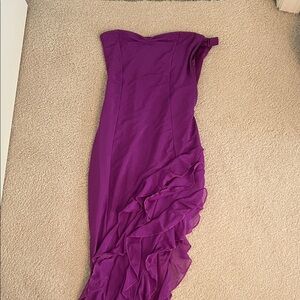 Oh Polly Strapless Purple Dress